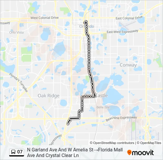 Mapa de 07 de autobús