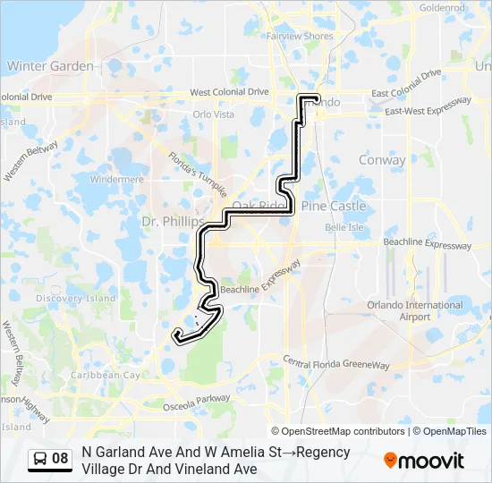 Mapa de 08 de autobús