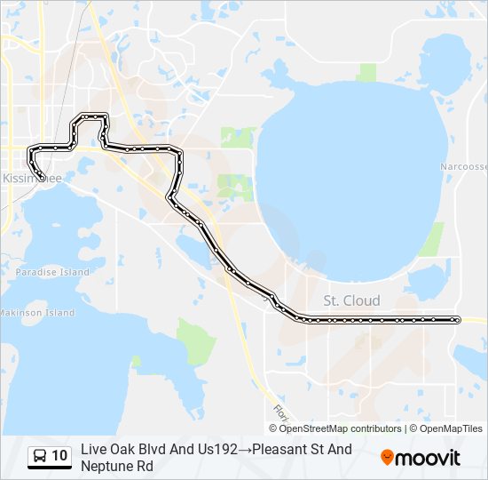 10 Route Schedules Stops Maps Live Oak Blvd And Us192 Pleasant