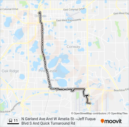 Mapa de 11 de autobús