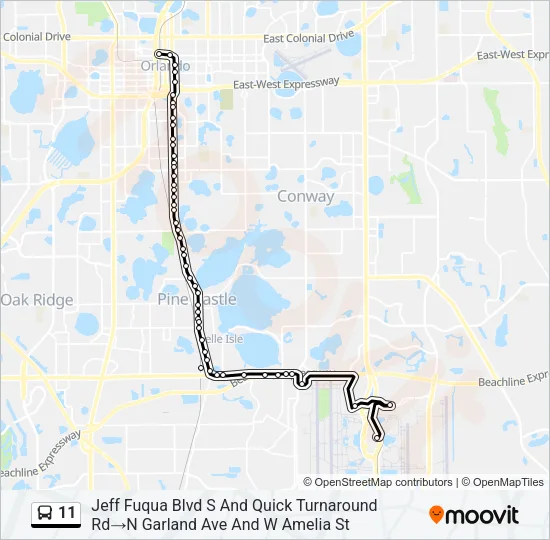 11 Bus Line Map