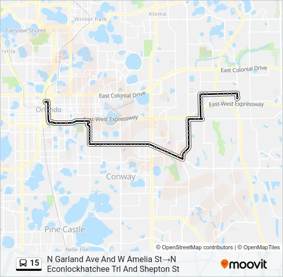 15 Bus Line Map