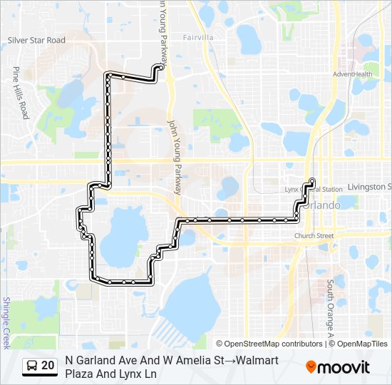 20 bus Line Map