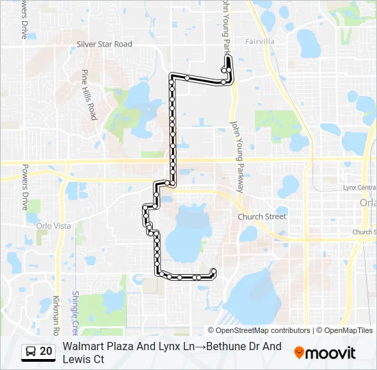 20 Bus Line Map