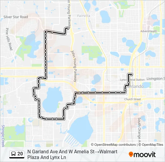 20 Bus Line Map