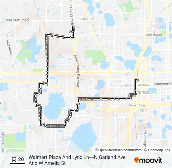 20 Bus Line Map