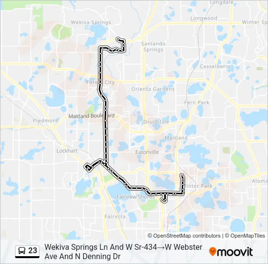 Mapa de 23 de autobús