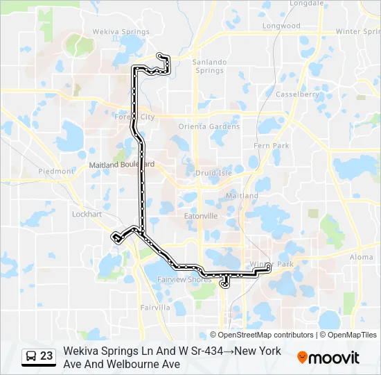 Mapa de 23 de autobús