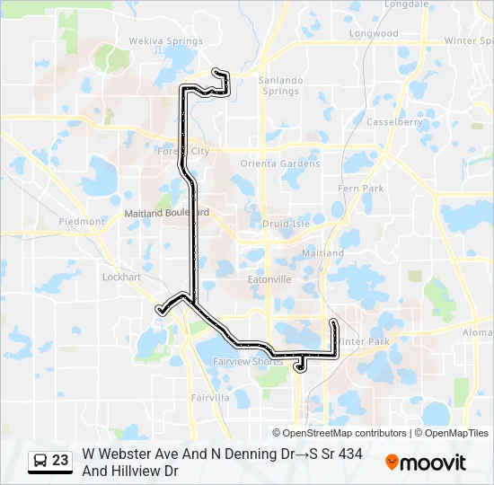 Mapa de 23 de autobús