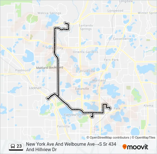 Mapa de 23 de autobús