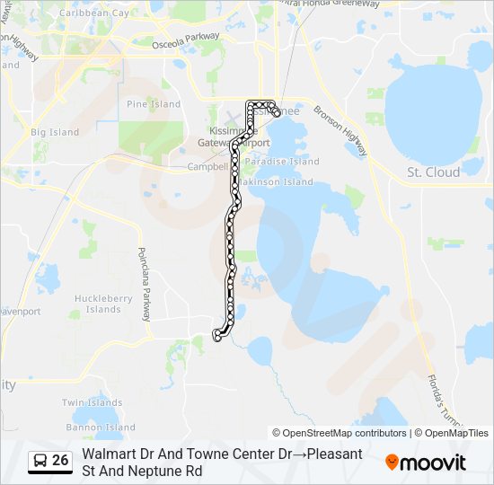 26 Bus Line Map