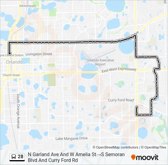 28 Bus Line Map