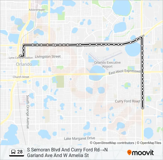 28 Bus Line Map
