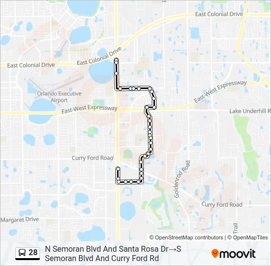 28 Bus Line Map
