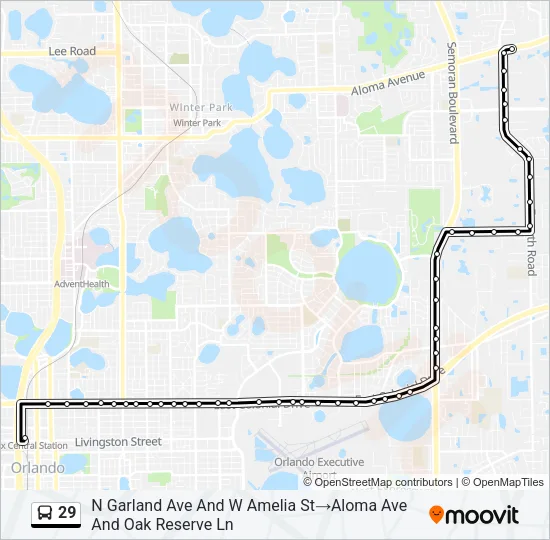 29 Bus Line Map