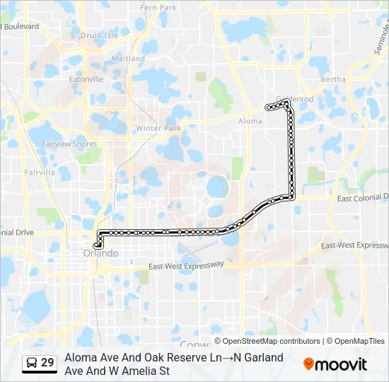 29 Bus Line Map