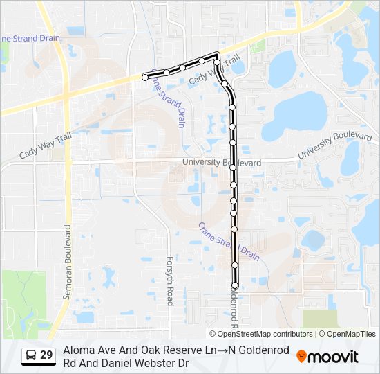 29 Bus Line Map