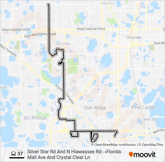 Mapa de 37 de autobús