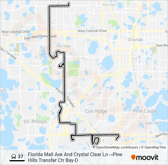 Mapa de 37 de autobús