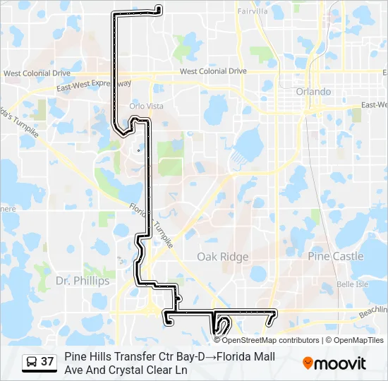 Mapa de 37 de autobús