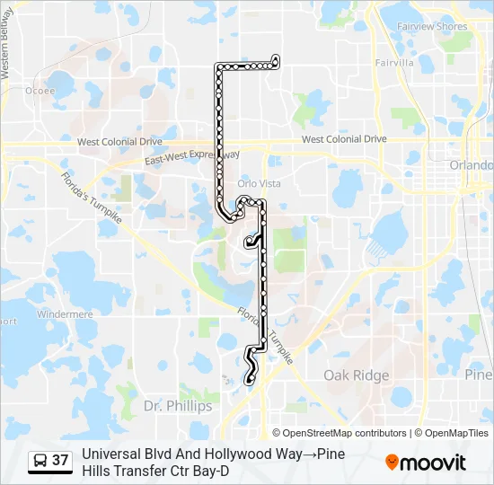 Mapa de 37 de autobús