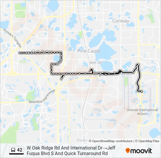 42 Bus Line Map