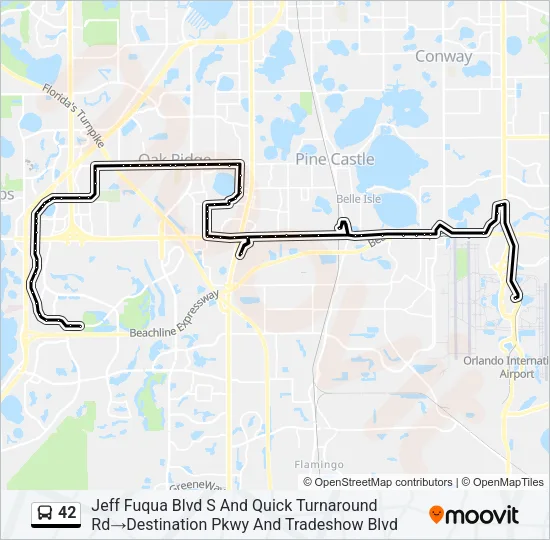42 Bus Line Map