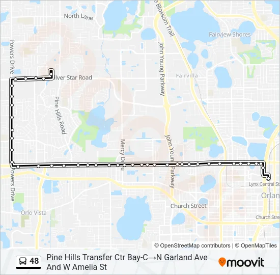 Mapa de 48 de autobús