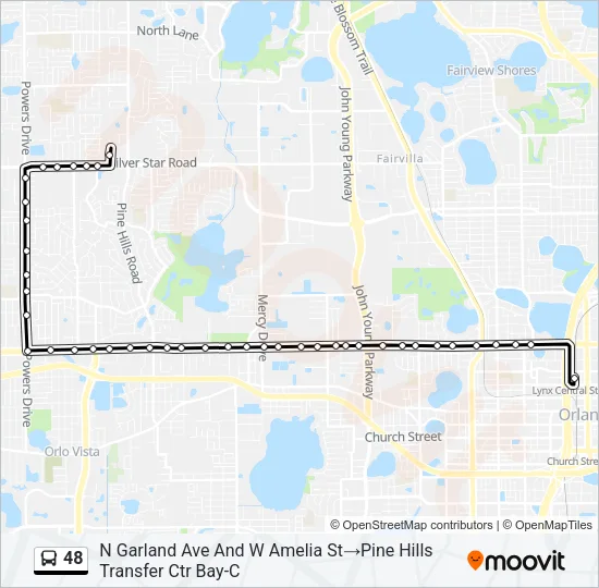 Mapa de 48 de autobús