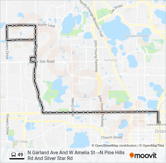 49 Bus Line Map