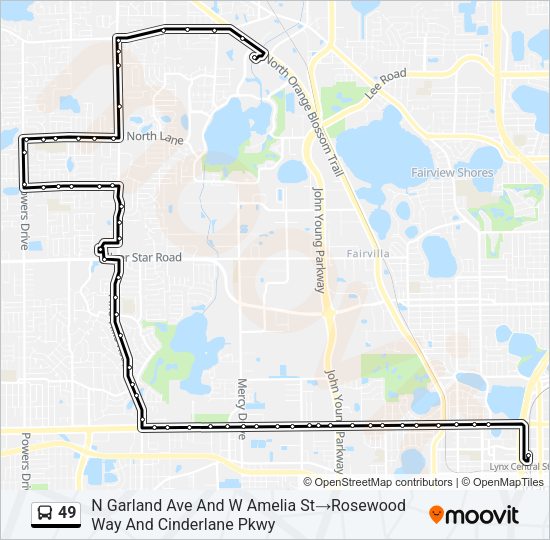49 Bus Line Map