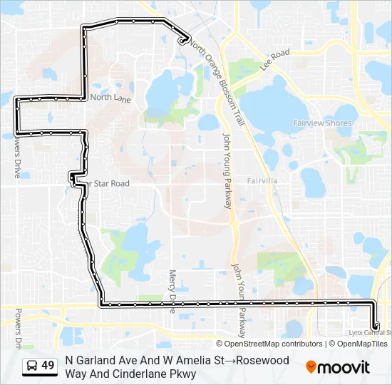 49 Bus Line Map