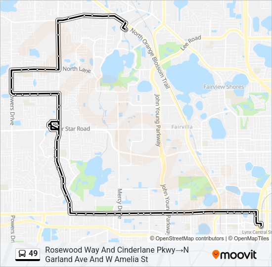 49 Bus Line Map