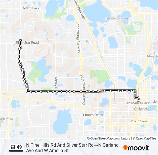 49 bus Line Map