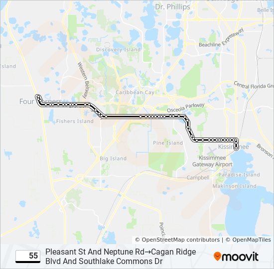 55 Route: Schedules, Stops & Maps - Pleasant St And Neptune Rd