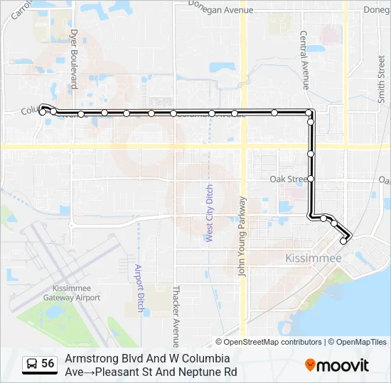 Mapa de 56 de autobús