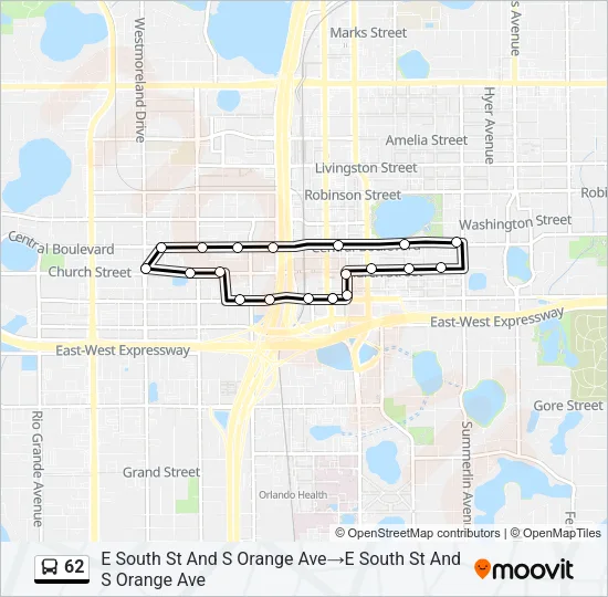62 Bus Line Map