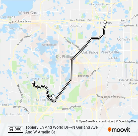 300 Bus Line Map