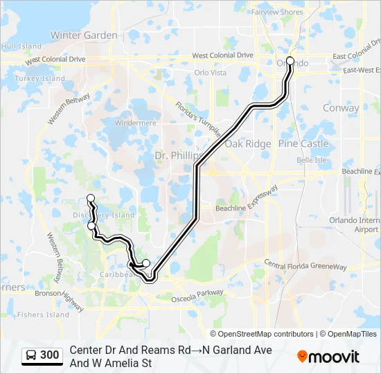 300 Bus Line Map