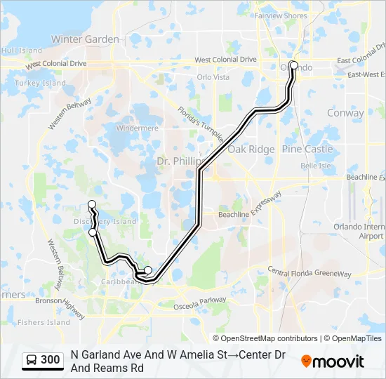 300 Bus Line Map