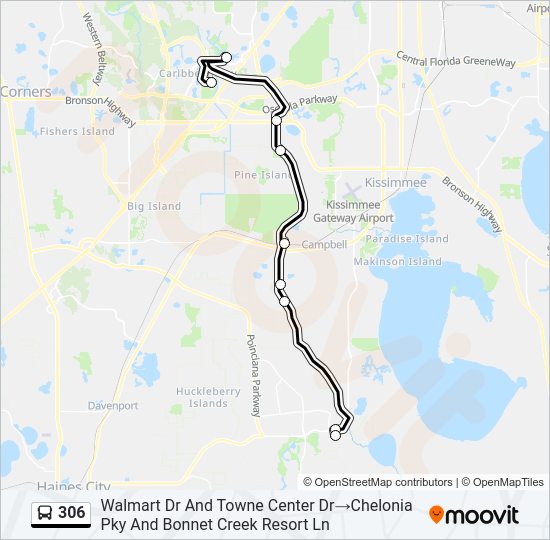 306 bus Line Map