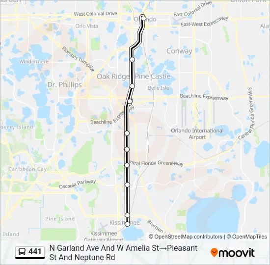 441 Bus Line Map