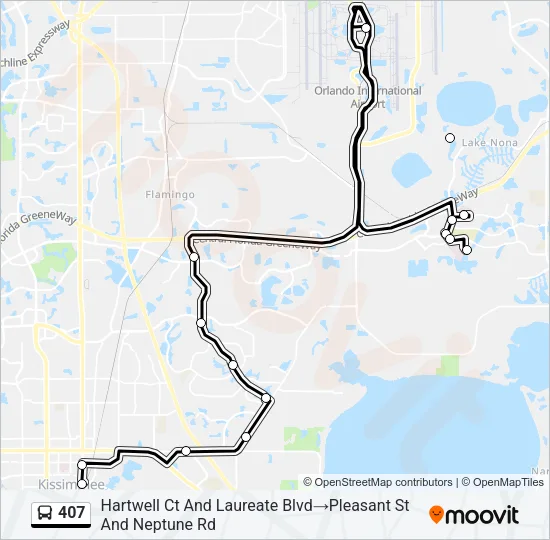 407 Bus Line Map