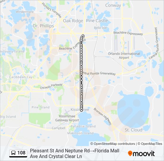 108 Bus Line Map