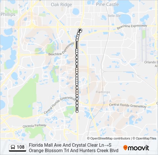 108 Bus Line Map