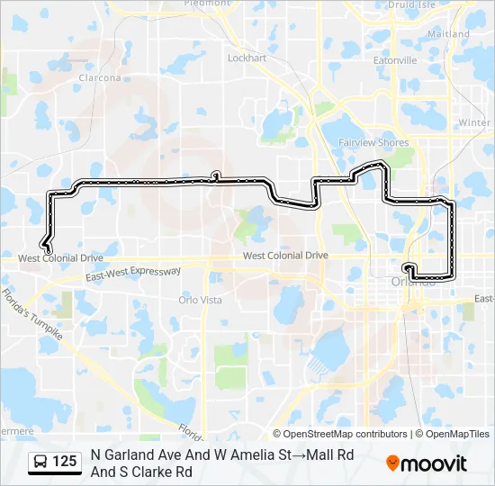 125 Bus Line Map