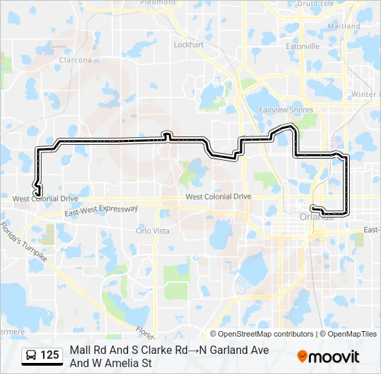125 Bus Line Map