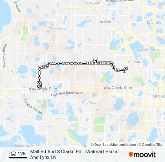 125 Bus Line Map