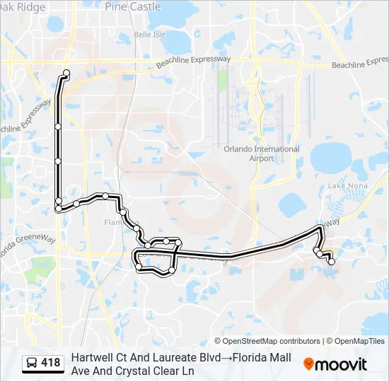 418 Bus Line Map