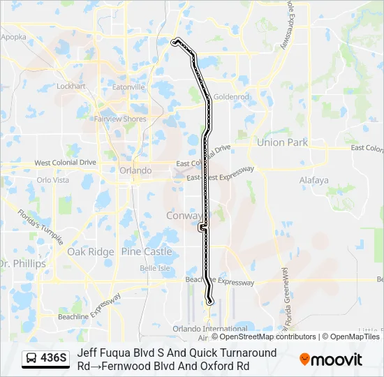 436S Bus Line Map